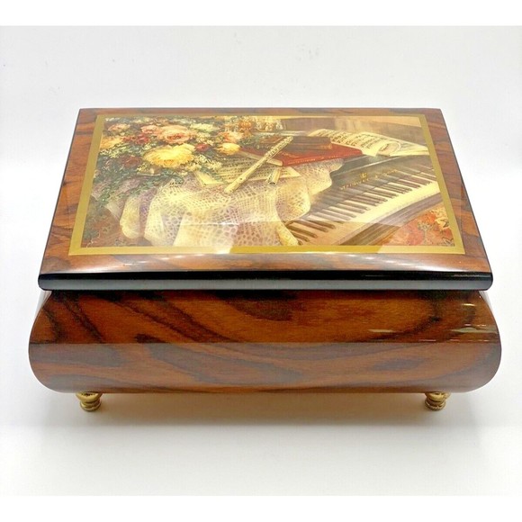 Lena Lui Ercolano Italy Wooden Music Box Presents Harmonic Duet by Lena Liu - Picture 2 of 15